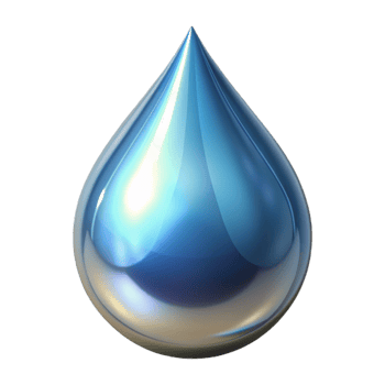 impressive abstract A drop of water, reflective, abstract purity authentic png