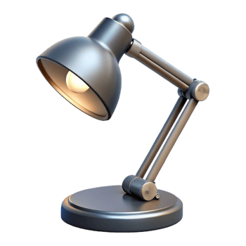 wonderful vintage Modern desk lamp, metal, adjustable arm, original png