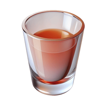 beautiful traditional Shot glass, clear, small and thick, detailed png