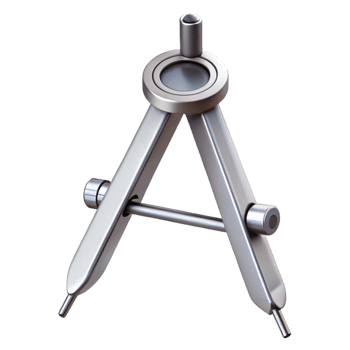 beautiful classic Drafting compass, metal, precision original png