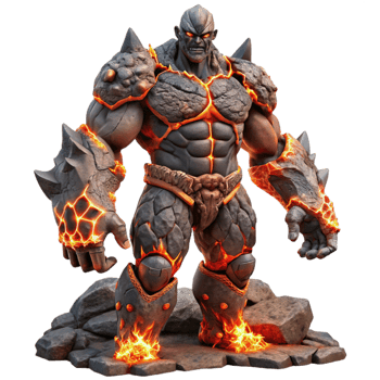 impressive creative A Powerful Titan with Skin of Rock and genuine png