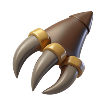 elegant artistic Griffin claw, sharp and powerful, high quality png