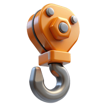 magnificent vintage Construction crane hook detail genuine png