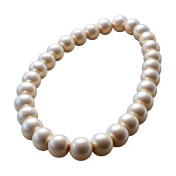 dramatic classic Pearl necklace, white, classic strand, detailed png