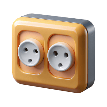 impressive vintage Electrical outlet, duplex receptacle premium png