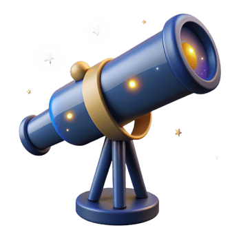 impressive creative A Telescope Pointed Towards the Night professional png