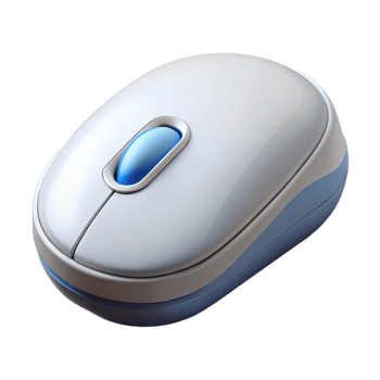 beautiful vintage Wireless mouse ergonomic optical white professional png