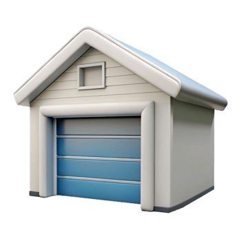 magnificent creative Garage door, sectional, white premium png