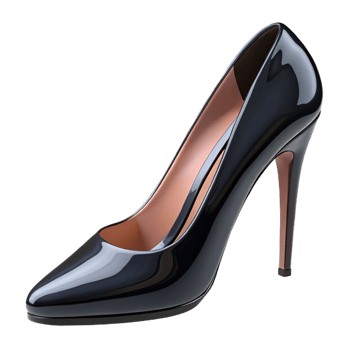impressive minimalist High heels, black, stiletto style, high resolution png