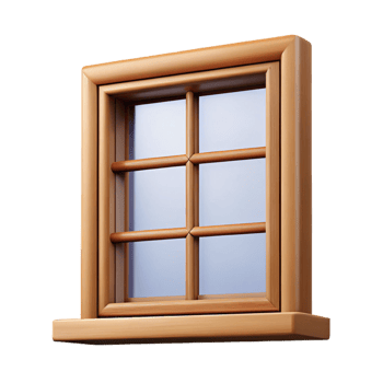 dramatic classic Window frame, double-hung, wood professional png