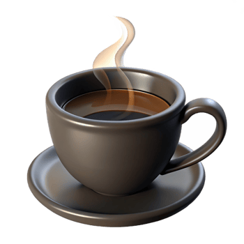 stunning traditional Steaming cup of black coffee professional png