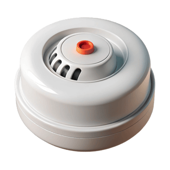 beautiful artistic Smoke detector, white, battery operated high quality png