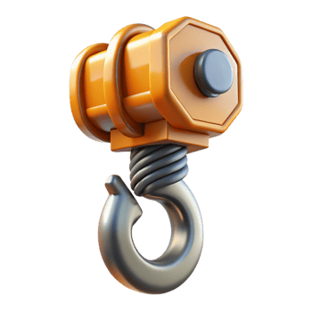 magnificent minimalist Construction crane hook detail high quality png