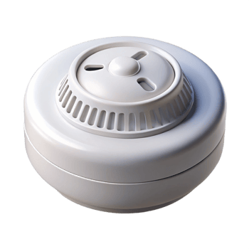 elegant vintage Smoke detector white plastic genuine png
