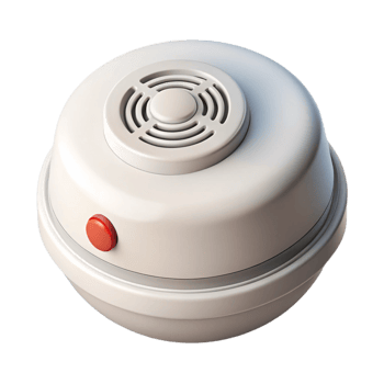 magnificent abstract Smoke detector, white, battery operated detailed png