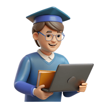 stunning creative Online education student using laptop learning platform authentic png