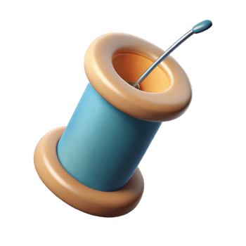 impressive rustic A single, sewing needle with thread original png