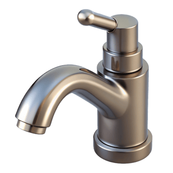 impressive vintage Faucet, single handle, brushed nickel premium png