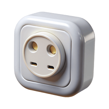 elegant artistic Electrical outlet, white, GFCI, original png