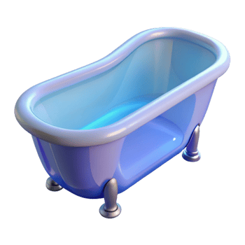 extraordinary artistic Bathtub, freestanding, acrylic authentic png