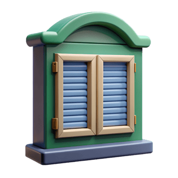 wonderful traditional Colonial house window shutter authentic png