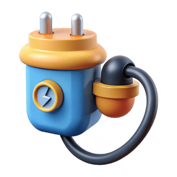 beautiful modern Electric car charging station plug genuine png