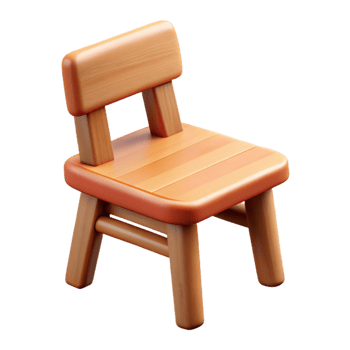 serene vintage Wooden chair, classic design, simple lines, detailed png