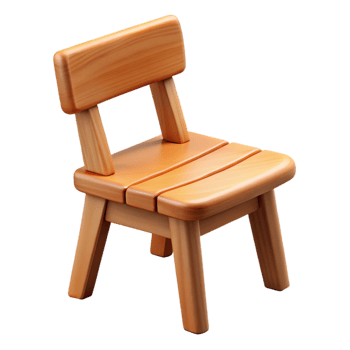 extraordinary classic Wooden chair, classic design, simple lines, authentic png