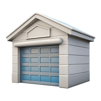 impressive traditional Garage door, sectional, white 4K png