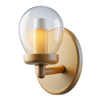 serene contemporary Modern wall sconce, minimalist design, 4K png