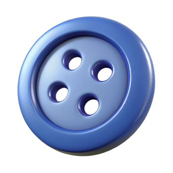 elegant abstract A single button, four holes, 4K png