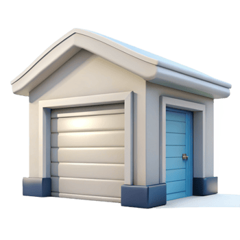 dramatic creative Garage door, sectional, white high quality png