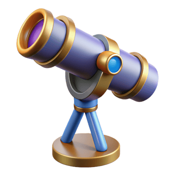 beautiful artistic Advanced telescope with adjustable lens professional png
