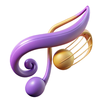 dramatic abstract A musical note, flowing lines, abstract melody authentic png
