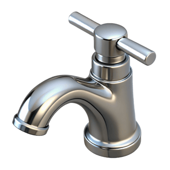 dramatic traditional Bathroom faucet chrome finish premium png