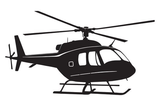 Helicopter Silhouette Illustration vector