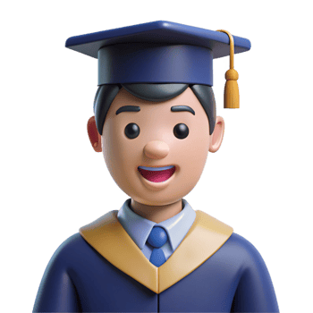 dramatic vintage Graduate student in cap and gown, professional png