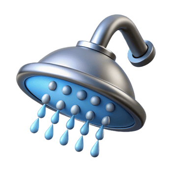 extraordinary artistic Shower head, rainfall style, chrome original png