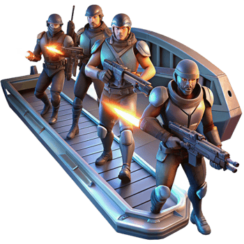 vibrant creative A Group of Space Pirates Armed with high resolution png