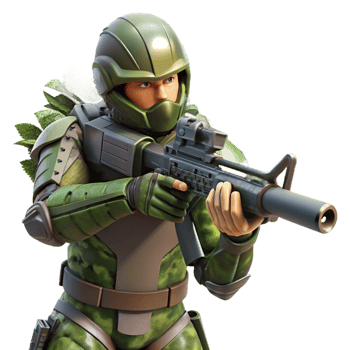 vibrant vintage A Futuristic Soldier Wearing Camouflage exclusive png