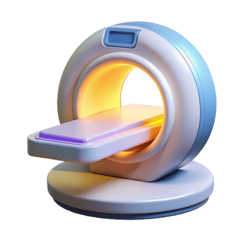 dramatic artistic Advanced medical scanner emitting a soft glow 4K png