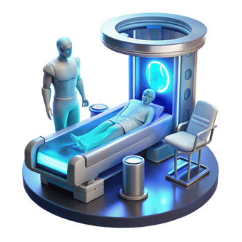 extraordinary abstract A Futuristic Medical Bay with premium png