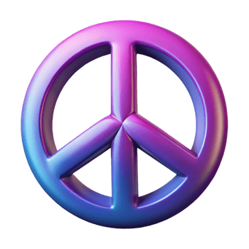 elegant contemporary A peace symbol, stylized, abstract peace genuine png