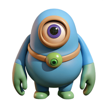 extraordinary creative Cyclops, giant with single eye, scowling, authentic png