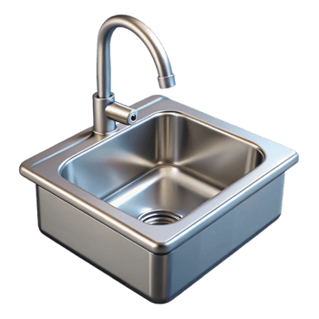 beautiful minimalist Modern kitchen stainless steel sink genuine png