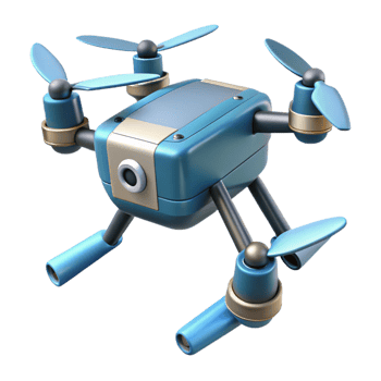impressive minimalist Advanced robotic drone with folding rotor blades exclusive png