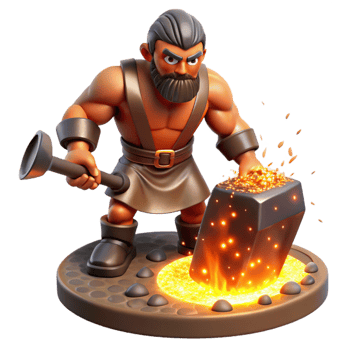 extraordinary creative A Powerful Cyclops Forging a Thunderbolt professional png