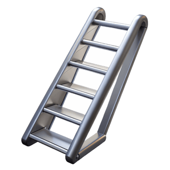 impressive vintage Fire escape ladder, metal 4K png