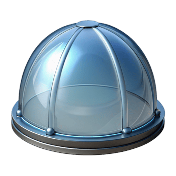 magnificent contemporary Skylight, dome shaped, glass premium png