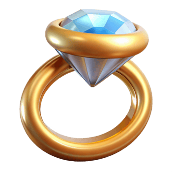 elegant abstract Diamond ring, gold band, solitaire setting, exclusive png
